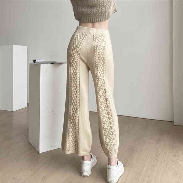 200 women's autumn and winter high-waist wide-leg knitted pants loose casual thin korean version of wild pants 210522, Black;white
200 women's autumn and winter high-waist wide-leg knitted pants loose casual thin korean version of wild pants 210522, Black;white