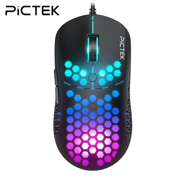 mice pictek pc292 10000dpi rgb gaming mouse 70g lightweight honeycomb shell ergonomic with soft rope cable for computer gamer
mice pictek pc292 10000dpi rgb gaming mouse 70g lightweight honeycomb shell ergonomic with soft rope cable for computer gamer