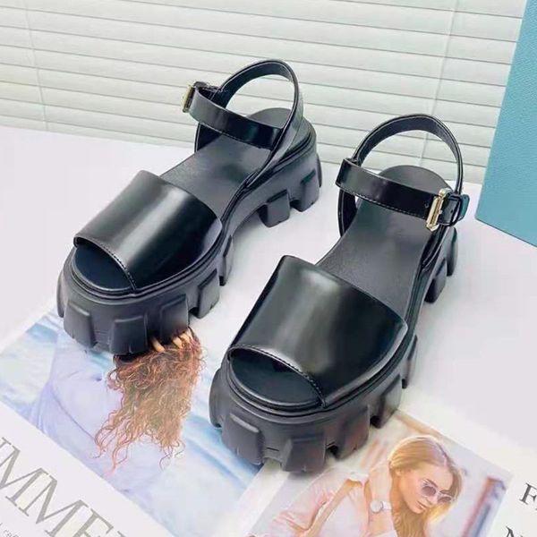 women brushed leather sandals monolith designer lady ankle strap metal buckle tread rubber sole platform heel slide sandal, Black
women brushed leather sandals monolith designer lady ankle strap metal buckle tread rubber sole platform heel slide sandal, Black