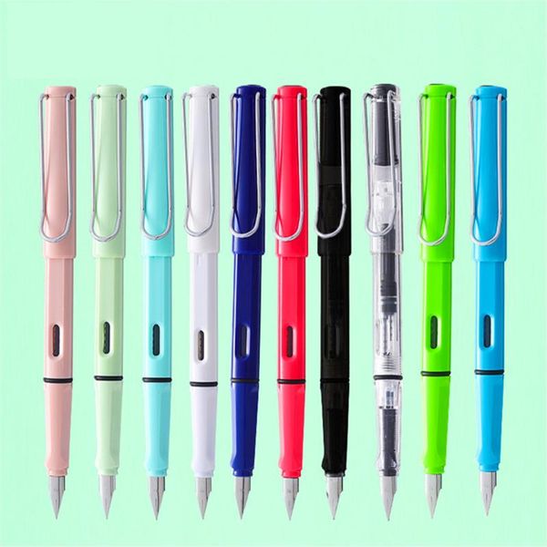 2pcs/lot luxury quality plastic fountain pen green pink blue black red macaron 10 color 0.38mm calligraphy ink pens supplies
2pcs/lot luxury quality plastic fountain pen green pink blue black red macaron 10 color 0.38mm calligraphy ink pens supplies