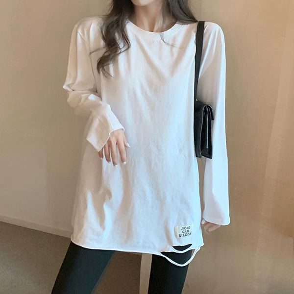 base women's spring winter style plush fluffy temperament casual hole thickened white long sleeve t-shirt
base women's spring winter style plush fluffy temperament casual hole thickened white long sleeve t-shirt