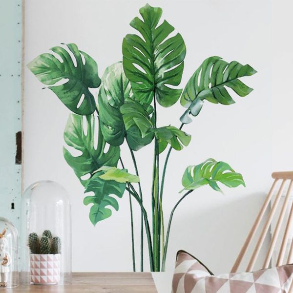 large tropical green plants leaves wall stickers home room decor palm sticker decoration pvc murals
large tropical green plants leaves wall stickers home room decor palm sticker decoration pvc murals