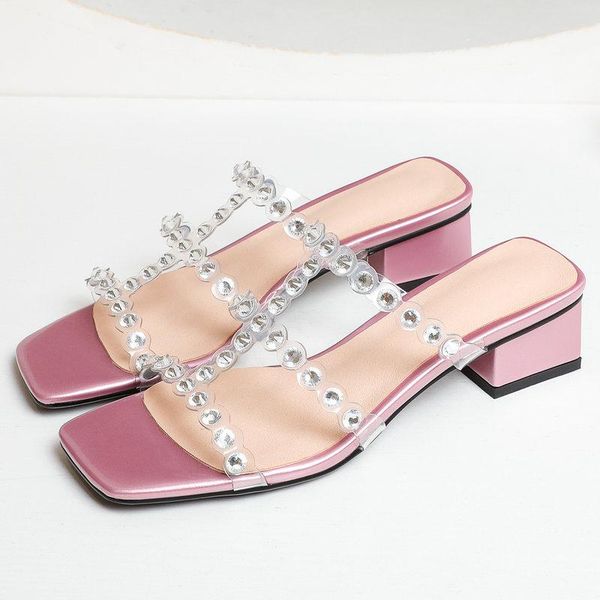 summer women shoes crystal sandals thick low heels slipper daily wear ladies, Black
summer women shoes crystal sandals thick low heels slipper daily wear ladies, Black