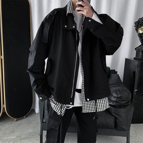 men's jackets double layer vintage y2k style for men streetwear korean fashion clothes techwear coats alt clothing 2021 harajuku, Black;brown
men's jackets double layer vintage y2k style for men streetwear korean fashion clothes techwear coats alt clothing 2021 harajuku, Black;brown