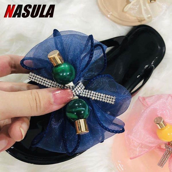 slippers nasula women jelly shoes bowknot summer sandals female flat ladies candy color peep toe flip flops women's beach, Black
slippers nasula women jelly shoes bowknot summer sandals female flat ladies candy color peep toe flip flops women's beach, Black