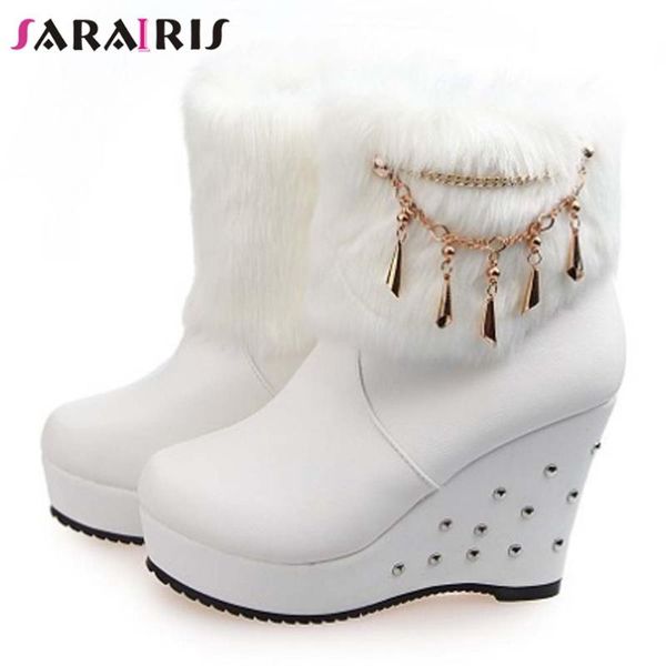 boots sarairis platform solid non-slip ankle women wedges short plush elegant winter ladies shoes, Black
boots sarairis platform solid non-slip ankle women wedges short plush elegant winter ladies shoes, Black