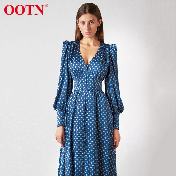 ootn elegant deep v neck long sleeve dress women a line polka dot high waist midi dress button casual satin ladies dress, Black;gray
ootn elegant deep v neck long sleeve dress women a line polka dot high waist midi dress button casual satin ladies dress, Black;gray
