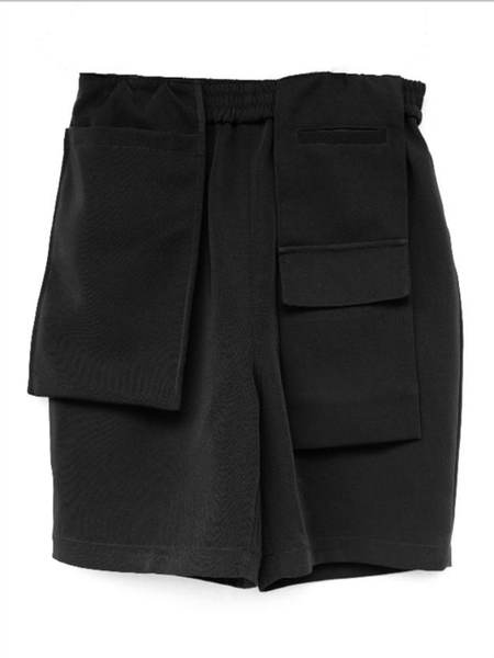 men's shorts summer black asymmetrical multi-pocket design personality fashion youth trend short casual cool wind, White;black
men's shorts summer black asymmetrical multi-pocket design personality fashion youth trend short casual cool wind, White;black