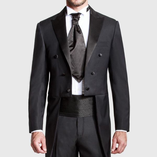 men's suits & blazers custom made black groom tailcoat pant suit peaked lapel long tail men wedding bridegroom groomsmen tuxedos, White;black
men's suits & blazers custom made black groom tailcoat pant suit peaked lapel long tail men wedding bridegroom groomsmen tuxedos, White;black