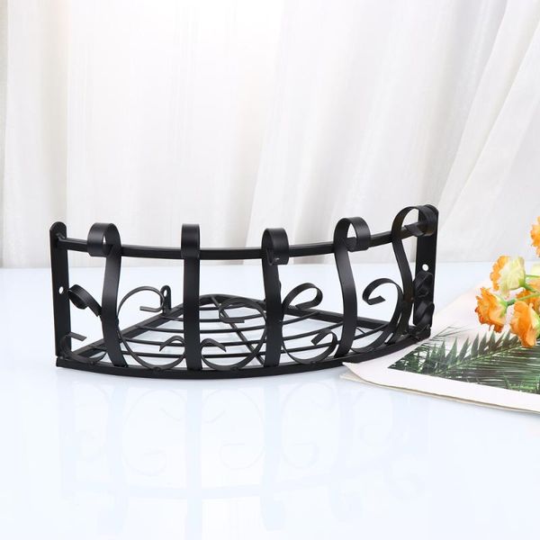 planters & pots 1pc iron art flower pot rack wall mounted shelf hanging semicircle stand basket (black)
planters & pots 1pc iron art flower pot rack wall mounted shelf hanging semicircle stand basket (black)