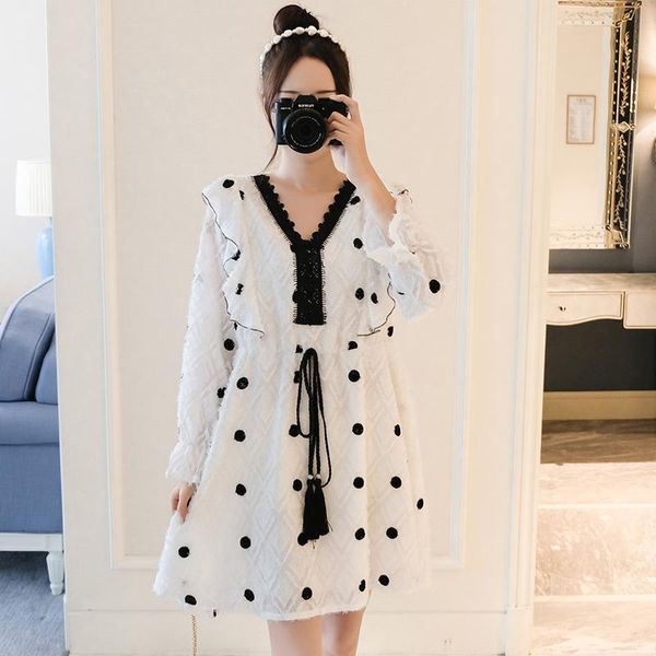 maternity dresses 1215# clothes spring autumn long sleeve v neck slimming loose stylish dress for pregnant women mom, White
maternity dresses 1215# clothes spring autumn long sleeve v neck slimming loose stylish dress for pregnant women mom, White