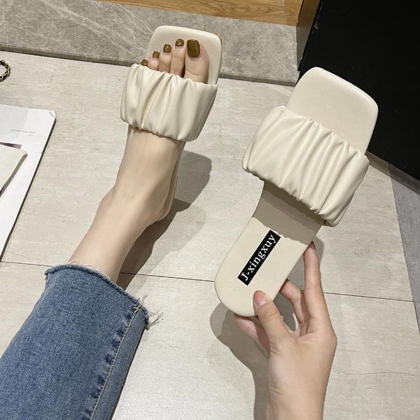 women slippers 2021 summer ladies elegant outdoor casual square toe low heel sandals fashion designer shoes beige, Black
women slippers 2021 summer ladies elegant outdoor casual square toe low heel sandals fashion designer shoes beige, Black
