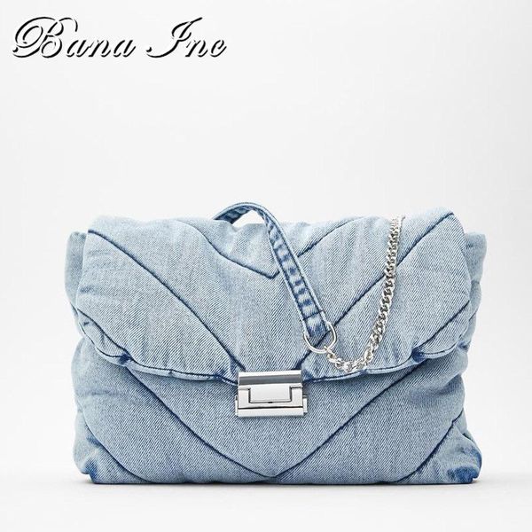 evening bags brand design blue denim shoulder purse wave quilted bag women metal chain crossbody tote female handbag
evening bags brand design blue denim shoulder purse wave quilted bag women metal chain crossbody tote female handbag