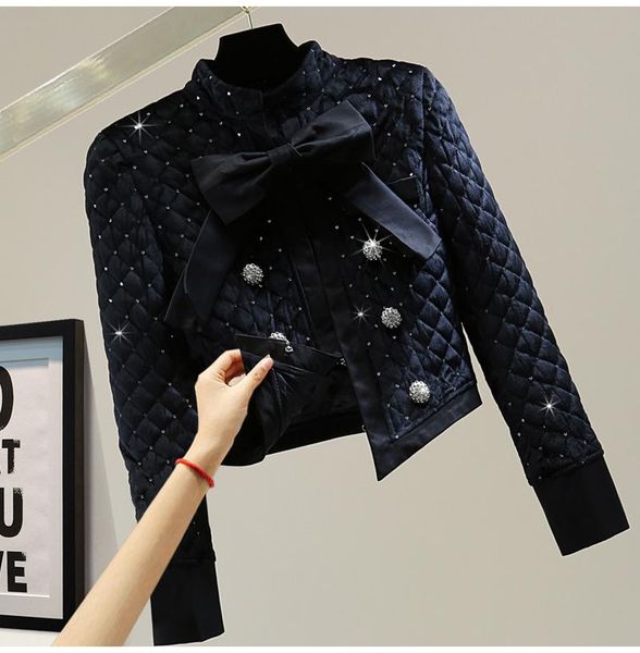 women's jackets high street est 2021 fall winter designer fashion plaid sequined double row drill buckle button velvet short jacket, Black;brown
women's jackets high street est 2021 fall winter designer fashion plaid sequined double row drill buckle button velvet short jacket, Black;brown