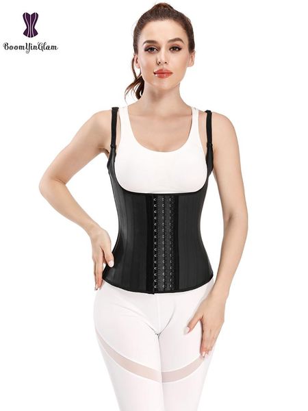 women's shapers latex corset vest 25 spiral steel boned body shaper 3 hooks and eyes sport corselet waist trainer cincher shapewear #66, Black;white
women's shapers latex corset vest 25 spiral steel boned body shaper 3 hooks and eyes sport corselet waist trainer cincher shapewear #66, Black;white