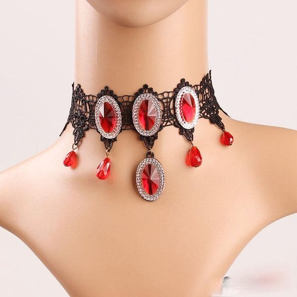 chokers lolita goth black lace necklace women fashion ol red crystal aesthetic choker chain hallowmas party jewelry initial charm gift, Golden;silver
chokers lolita goth black lace necklace women fashion ol red crystal aesthetic choker chain hallowmas party jewelry initial charm gift, Golden;silver
