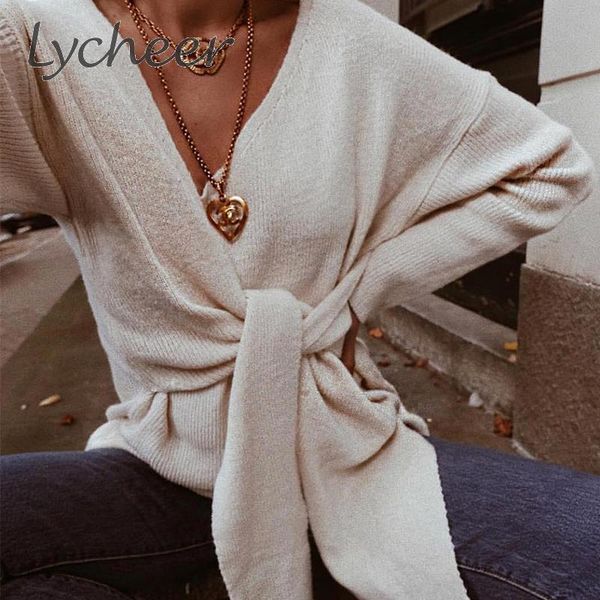 women's sweaters lycheer chic v neck women knitted pullover sweater autumn elegant twist lace up long sleeve loose winter ladies outwea, White;black
women's sweaters lycheer chic v neck women knitted pullover sweater autumn elegant twist lace up long sleeve loose winter ladies outwea, White;black