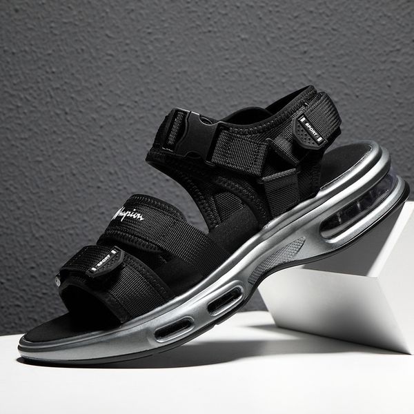 air cushion sandals men's 2021 summer korean fashion outdoor shoes sports leisure beach, Black
air cushion sandals men's 2021 summer korean fashion outdoor shoes sports leisure beach, Black