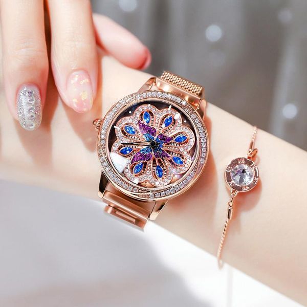 wristwatches luxury women watches magnetic stainless steel female clock quartz rotating wristwatch fashion ladies wrist watch, Slivery;brown
wristwatches luxury women watches magnetic stainless steel female clock quartz rotating wristwatch fashion ladies wrist watch, Slivery;brown