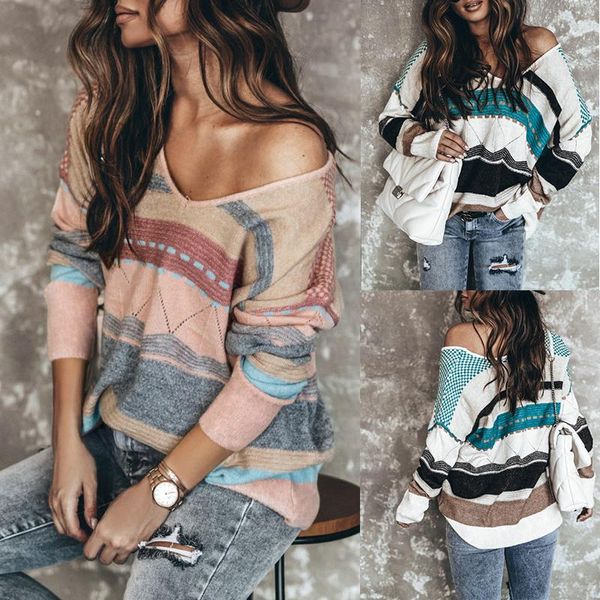 fashion casual v neck striped loose long sleeve women blouse winter for drop women's blouses & shirts, White
fashion casual v neck striped loose long sleeve women blouse winter for drop women's blouses & shirts, White