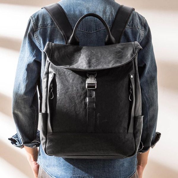 backpack genuine leather men's backpack, fashion trendy travel bag, large capacity simple
backpack genuine leather men's backpack, fashion trendy travel bag, large capacity simple