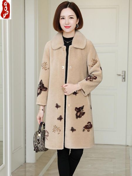 women's fur & faux real coat female winter mink collar jacket women clothes 2021 korean vintage sheep shearing wool 2096, Black
women's fur & faux real coat female winter mink collar jacket women clothes 2021 korean vintage sheep shearing wool 2096, Black