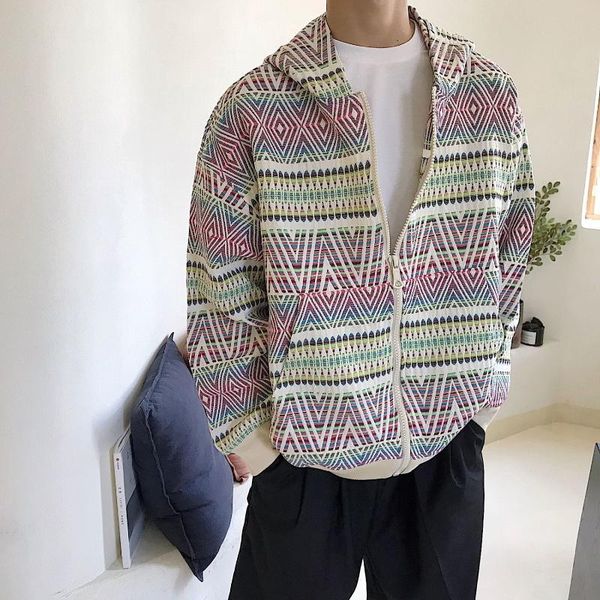 men's hoodies & sweatshirts 2021 autumn high street japanese retro color woven cardigan hooded sweater jacket top, Black
men's hoodies & sweatshirts 2021 autumn high street japanese retro color woven cardigan hooded sweater jacket top, Black