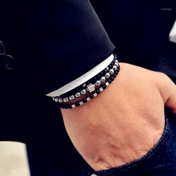 charm bracelets 3 pcs/set fashion cube bead bracelet men matte black stone sets for jewelry gift, Golden;silver
charm bracelets 3 pcs/set fashion cube bead bracelet men matte black stone sets for jewelry gift, Golden;silver