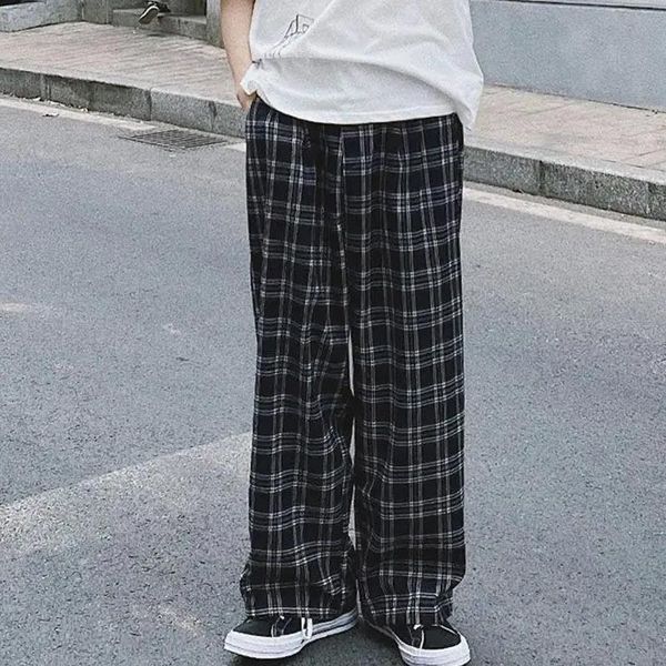 plaid ins retro casual womens pant high waist loose straight tube wide leg cargo elastic para, Black;white
plaid ins retro casual womens pant high waist loose straight tube wide leg cargo elastic para, Black;white