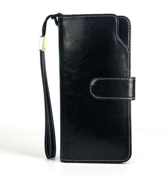 wallets genuine leather women wallet female wrist oil wax purse long coin pocket phone pouch clutch bag, Red;black
wallets genuine leather women wallet female wrist oil wax purse long coin pocket phone pouch clutch bag, Red;black