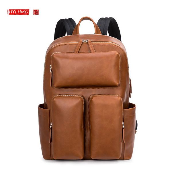 backpack first layer cowhide men business lapbag multi-pocket travel backpacks genuine leather large-capacity shoulder packs
backpack first layer cowhide men business lapbag multi-pocket travel backpacks genuine leather large-capacity shoulder packs