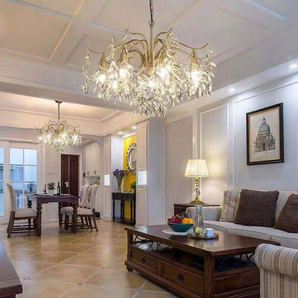 chandeliers modern led american crystal chandelier lighting for living room bedroom dining study coffee lamp ac 110-220v e14
chandeliers modern led american crystal chandelier lighting for living room bedroom dining study coffee lamp ac 110-220v e14