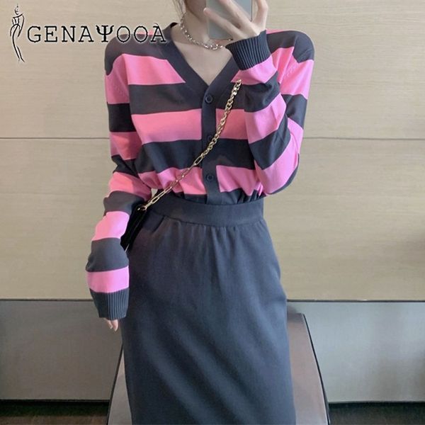 genayooa striped knitted set and long sleeve office ladies women two piece outfits bodycon midi skirt 210417, White
genayooa striped knitted set and long sleeve office ladies women two piece outfits bodycon midi skirt 210417, White
