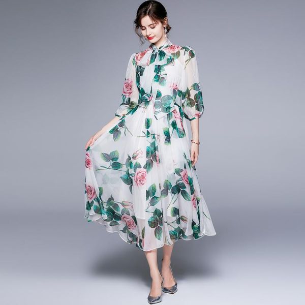 casual dresses zuoman women summer elegant floral dress festa wedding party robe femme vintage designer white chiffon vestidos, Black;gray
casual dresses zuoman women summer elegant floral dress festa wedding party robe femme vintage designer white chiffon vestidos, Black;gray