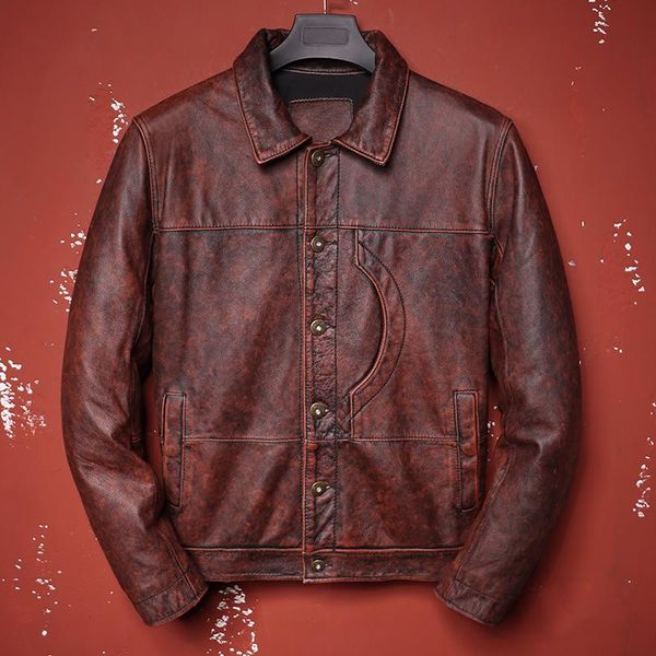 men's leather & faux 2021red retro jacket men vintage cowhide genuine coat motorcycle 100% real cow slim fit clothes 2021, Black
men's leather & faux 2021red retro jacket men vintage cowhide genuine coat motorcycle 100% real cow slim fit clothes 2021, Black
