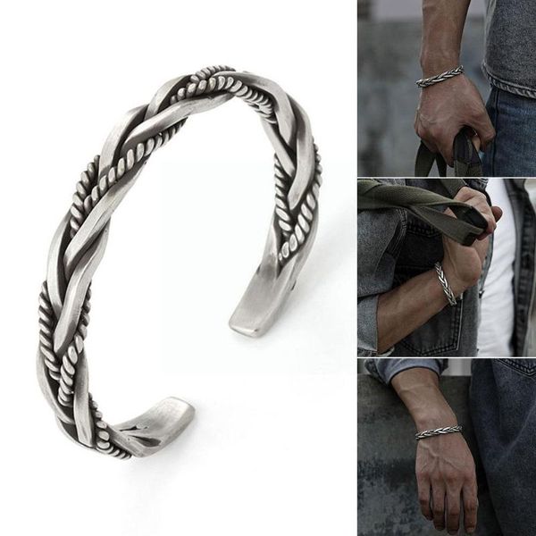 bangle twisted woven open cuff bangles bracelets men women jewelry fashion retro alloy male personality big opening fem z5z0, Black
bangle twisted woven open cuff bangles bracelets men women jewelry fashion retro alloy male personality big opening fem z5z0, Black