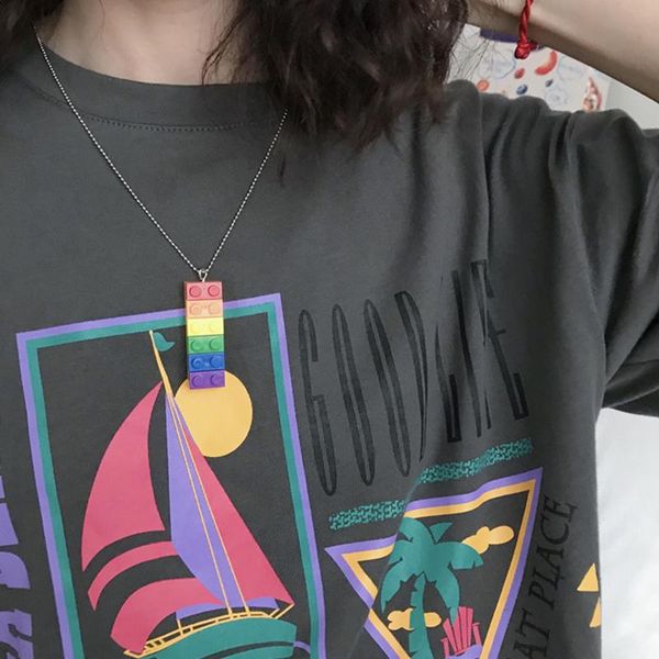 pendant necklaces men women gay pride rainbow blocks necklace and lesbian lace stainless color ribbon collar punk jewelry party gift, Silver
pendant necklaces men women gay pride rainbow blocks necklace and lesbian lace stainless color ribbon collar punk jewelry party gift, Silver