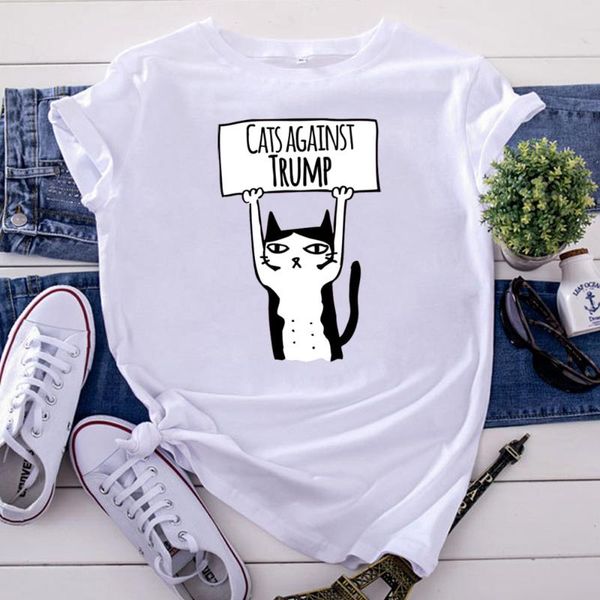 cotton t shirts lovely cat funny printing women t-shirts vintage korean style tshirt for women's gothic crewneck womens t-shirt, White
cotton t shirts lovely cat funny printing women t-shirts vintage korean style tshirt for women's gothic crewneck womens t-shirt, White
