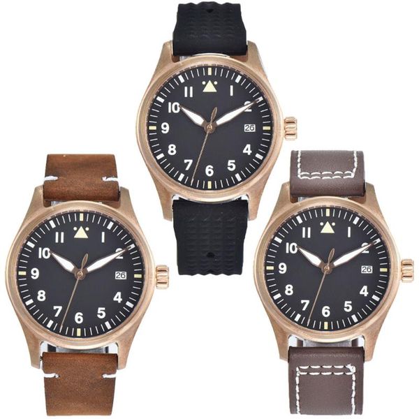 wristwatches 39mm real cusn8 bronze case 20atm tandorio diving men's watch black dial sapphire glass japan nh35a automatic movement, Slivery;brown
wristwatches 39mm real cusn8 bronze case 20atm tandorio diving men's watch black dial sapphire glass japan nh35a automatic movement, Slivery;brown
