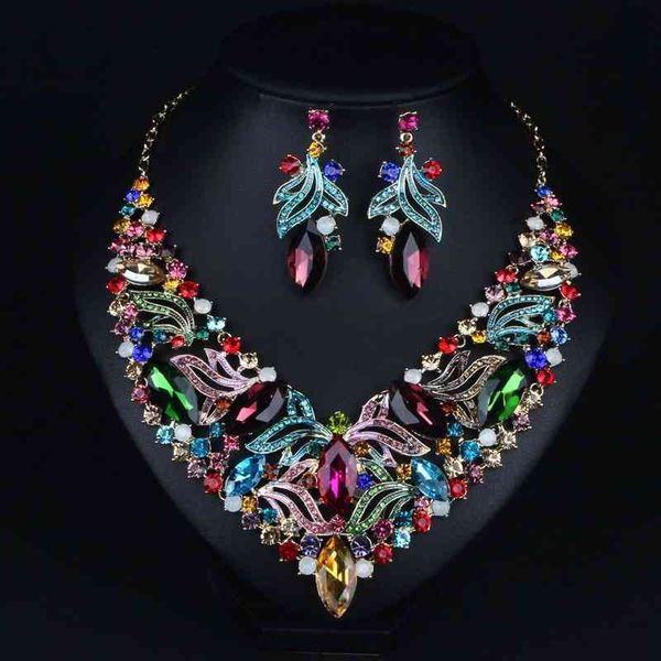 new products exaggerated necklace earring set personality fashion diamond crystal inlaid dinner dress accessories, Black
new products exaggerated necklace earring set personality fashion diamond crystal inlaid dinner dress accessories, Black