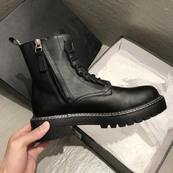 boots 2021 platform winter women shoes rubber black genuine leather lace up combat ankle boot botas mujer1
boots 2021 platform winter women shoes rubber black genuine leather lace up combat ankle boot botas mujer1