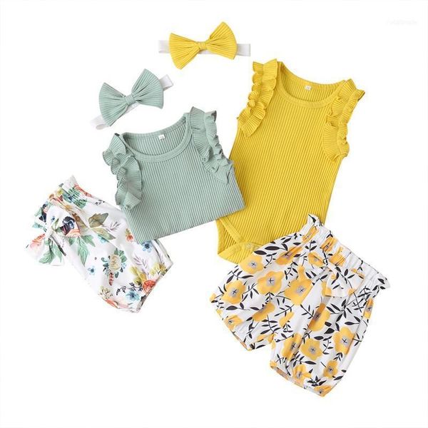 0-2y toddler baby girls clothes sets summer yellow romper floral short headband 3pcs outfits set1, White
0-2y toddler baby girls clothes sets summer yellow romper floral short headband 3pcs outfits set1, White