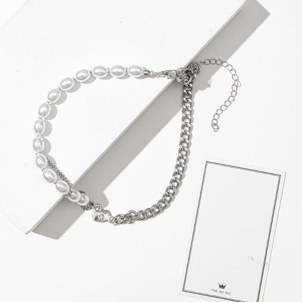 chokers pearl stitching love diamond choker necklace female ins niche design cold wind clavicle chain gift jewelry, Golden;silver
chokers pearl stitching love diamond choker necklace female ins niche design cold wind clavicle chain gift jewelry, Golden;silver