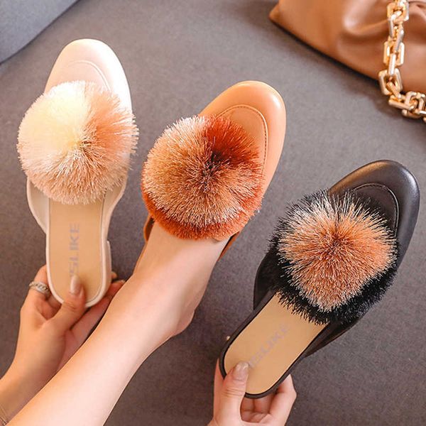 designer tassel hairball women home slippers comfortable cloth elegant ladies flat shoes slides luxury women furry slippers 210619, Black
designer tassel hairball women home slippers comfortable cloth elegant ladies flat shoes slides luxury women furry slippers 210619, Black