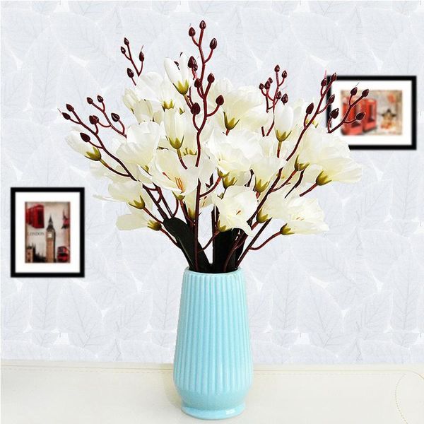 45cm 5 forks artificial magnolia bouquet silk orchid flowers for wedding christmas party home decoration fake flower decorative & wreaths
45cm 5 forks artificial magnolia bouquet silk orchid flowers for wedding christmas party home decoration fake flower decorative & wreaths