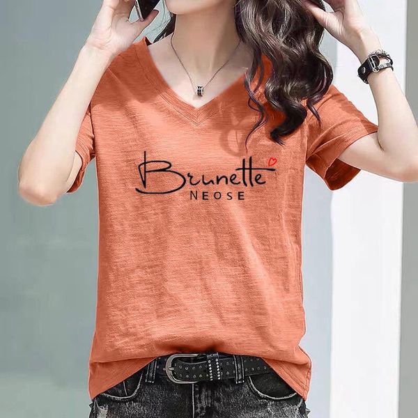 women's t-shirt 100% cotton t shirt woman summer v neck short sleeve fashion korean style plus size 2021 women shirts, White
women's t-shirt 100% cotton t shirt woman summer v neck short sleeve fashion korean style plus size 2021 women shirts, White