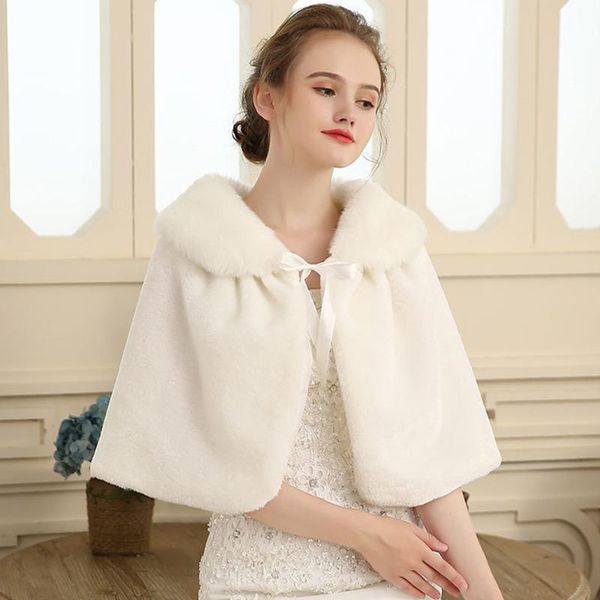 wraps & jackets women wedding bridal cape winter warm faux fur wrap short cloak lady thick party cold-proof wind-proof daily shawl prom, White
wraps & jackets women wedding bridal cape winter warm faux fur wrap short cloak lady thick party cold-proof wind-proof daily shawl prom, White