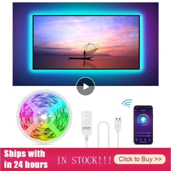strips gosund 2.8 m led strip usb tv backlight smart life app controllable rgb wifi band with alexa google
strips gosund 2.8 m led strip usb tv backlight smart life app controllable rgb wifi band with alexa google