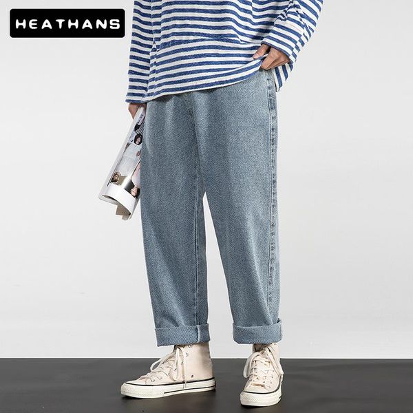 men's denim trousers korean style fashion casual men straight pants loose plus size high street male drop jeans, Blue
men's denim trousers korean style fashion casual men straight pants loose plus size high street male drop jeans, Blue