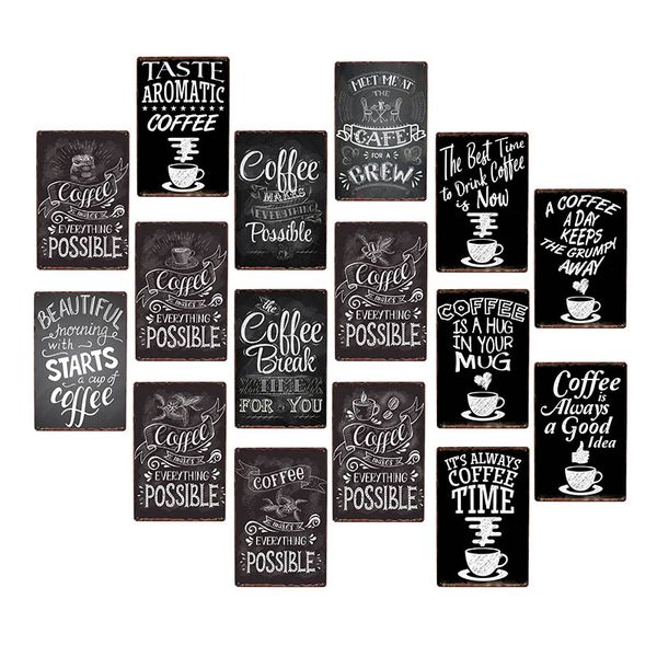 coffee makes everything possible retro metal plaque vintage tin sign cafe bar pub poster wall decor plate 20*30cm
coffee makes everything possible retro metal plaque vintage tin sign cafe bar pub poster wall decor plate 20*30cm